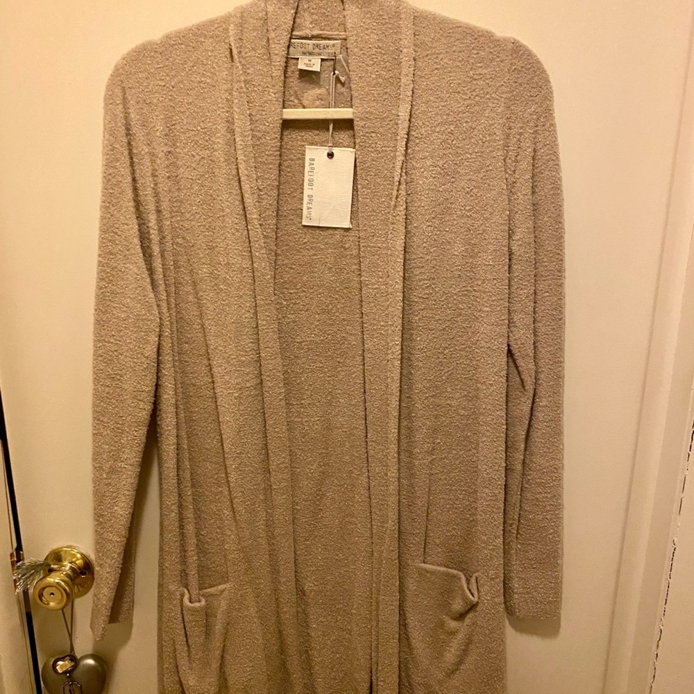 🌟Barefoot Dreams Sweater Cardigan Taupe M New.🌟